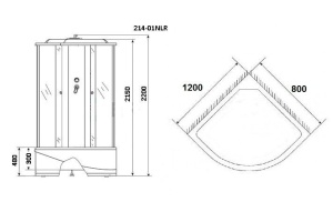 Душевая кабина Niagara NG-214-01RN 120х80х220 - 2
