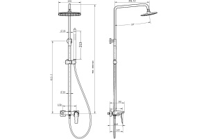 Душевая стойка Boheme Venturo черный - 2