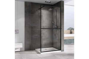 Душевая перегородка ABBER Immer Offen 100 профиль черный (AG60100B8) - 2