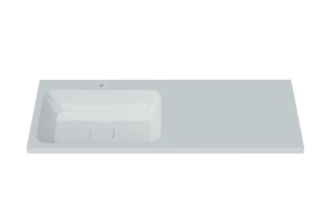 Раковина Stella Polar Kamilla 130 L на стиральную машину белый