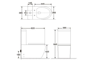 Унитаз напольный BelBagno Amanda с крышкой, белый (BB051CPR) - 2