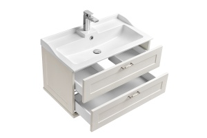 Тумба под раковину подвесная Aquaton Леон 80 белый - 3