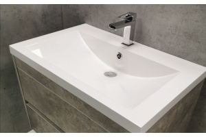 FAMILY База под раковину подвесная с двумя выкатными ящиками, Cemento Veneto, 900x480x550, Family-900-2C-SO-CV - 3