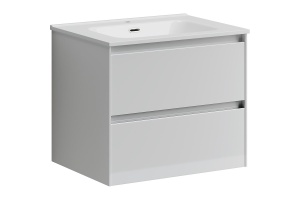 Тумба под раковину подвесная Sancos Cento 60 белая глянцевая
