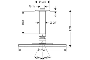 Верхний душ Hansgrohe Raindance AIR 27477000 - 3