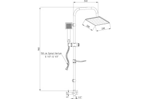 Душевая стойка GPD хром - 2