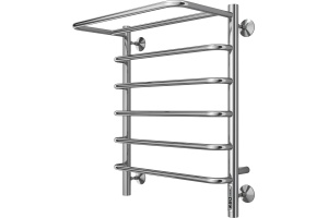 Электрический полотенцесушитель Terminus Полка П6 500х650 с полкой Хром - 2