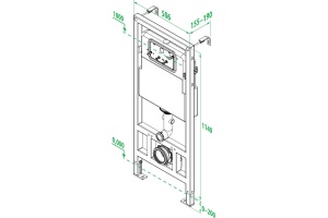 Инсталляция рамная для подвесного унитаза, Neofix, IDDIS, NEO0000I32 - 2