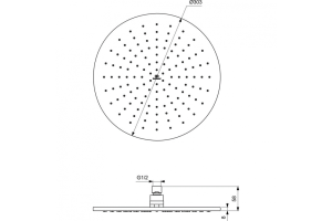 Душ верхний 300мм Ideal Standard A5803XG - 2