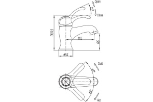 Смеситель Cezares Lira LIRA-C-LS1-01 для раковины - 2