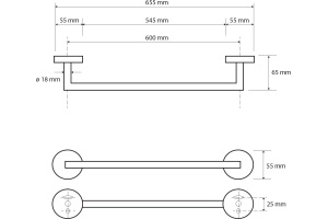 Полотенцедержатель Bemeta Dark (104204040) - 2