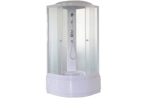 Душевая кабина Parly Tomorrow 80х80 белая стекло матовое