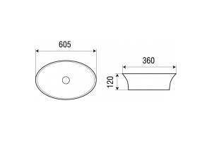 Раковина накладная Weltwasser WW ELBACH 1132 60.5 белый (10000003861) - 2