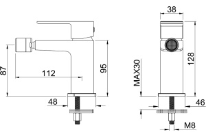Смеситель для биде Allen Brau Infinity хром - 3