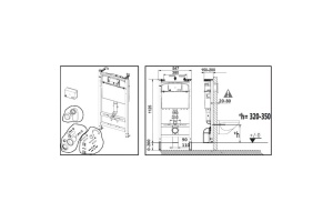 Комплект Roca Meridian Rimless без клавиши смыва - 3
