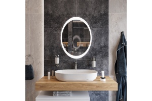 Зеркало DIWO Ярославль 57 с подсветкой, овальное, сенсорный выключатель, в современном стиле - 2