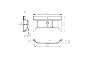 Мебельная раковина BelBagno Marino 80 белый (BB800/450-LV-MR-AST) - 3