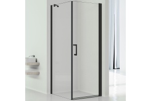 Душевой уголок Vincea Orta 90х90 черный стекло прозрачное