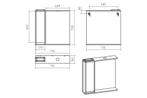 Зеркало Misty Алиса 75 L с подсветкой белое - 3