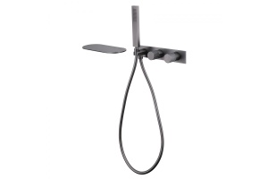 Смеситель для ванны Abber Rund сталь матовый - 2