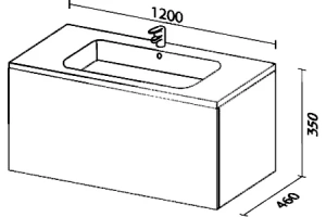 Тумба под раковину Sanvit Авеню-1 120 белый глянец - 3