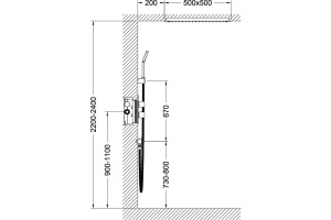 Душевая система встроенная с термостатом Timo Petruma SX-5029/03SM черная - 3