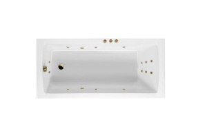 Ванна акриловая Excellent Aquaria Smart 170х75 с гидромассажем белый - бронза