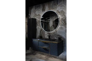 Зеркало Armadi Art Rombo 100 с подсветкой черный - 2