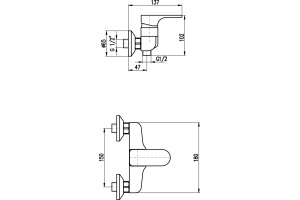 Смеситель для душа Rav Slezak  хром (YU180.5) - 2