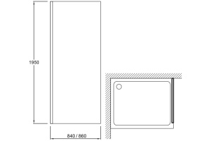 Боковая стенка Jacob Delafon Contra профиль черный E22FC90-BL - 3