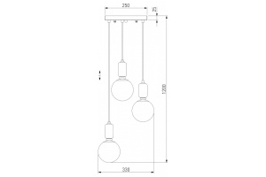 Подвесной светильник Eurosvet Bubble 50151/3 золото - 2