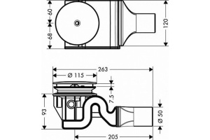 Сифон для поддона Hansgrohe Raindrain ′90 XX 60067000 - 3