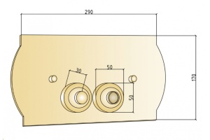 Кнопка смыва Boheme Imperiale золото (652) - 2