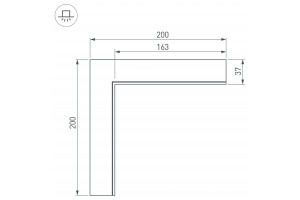 Коннектор L-образный внутренний Arlight SL-Linia45-Fantom 030103 - 2