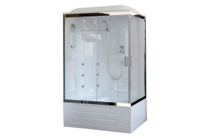 Душевая кабина Royal Bath BP 100х80 L профиль хром стекло прозрачное с гидромассажем