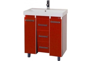 Тумба под раковину Misty Джулия 90 красная глянцевая