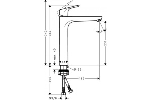 Смеситель для раковины Hansgrohe Focus (31532000) - 2