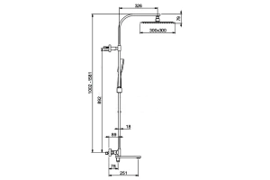 Душевая стойка Gappo хром глянцевый - 2