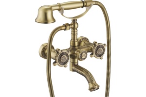 Смеситель Zorg Antic A 2001W-BR для ванны с душем
