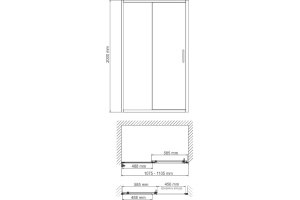 Душевая дверь в нишу Wasserkraft Main 41S13 - 3