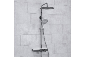 Душевая система WasserKraft 30 с термостатом хром - белый - 2