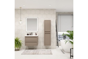 PLATINO  Шкаф подвесной с двумя распашными дверцами, Капучино матовый , 400x300x1500, AM-Platino-1500-2A-SO-CM