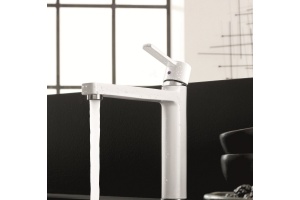 Смеситель для кухонной мойки Kludi  белый, хром (389739175) - 2