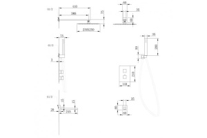 Душевая система Abber Daheim золото, матовый (AF8250G) - 3