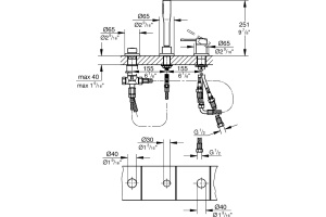 Смеситель Grohe Essence New 19976001 на борт ванны - 3