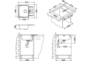 Мойка кухонная Alveus Line Maxim 60 1089613 - 2