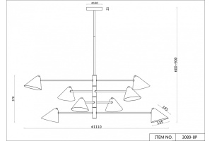 Подвесная люстра F-promo Trikoniya 3089-8P - 2