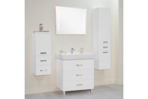 Комплект мебели напольный Aquaton Америна 80 М белый глянцевый