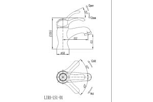 Смеситель для раковины Cezares Lira бронза (LIRA-M-LS1-02) - 2