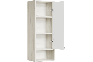 Шкаф подвесной Aquaton Флай 35 R белый-светлое дерево - 2